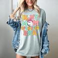 In My Mom Of Ballers Era Groovy Volleyball Baseball Mom Cute Women's Comfort Colors T-Shirt Denim In My Mom Of Ballers Era Groovy Volleyball Baseball Mom Cute Women's Comfort Colors T-Shirt Denim