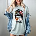 Mom Of Ballers Messy Bun Football Mom Baseball Mom Of Both Women's Comfort Colors T-Shirt Denim Mom Of Ballers Messy Bun Football Mom Baseball Mom Of Both Women's Comfort Colors T-Shirt Denim