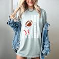 Mom Of Ballers USA Flag Football Baseball Mom Women's Comfort Colors T-Shirt Denim