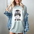 Mom Of Both Volleyball And Baseball Mom For Women Messy Bun Women's Comfort Colors T-Shirt Denim Mom Of Both Volleyball And Baseball Mom For Women Messy Bun Women's Comfort Colors T-Shirt Denim