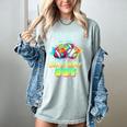 Nanny Of The Birthday Boy Baseball Football Colorful Women's Comfort Colors T-Shirt Denim