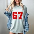 Number 67 Numbered Six Seven Baseball Jersey Style Team 67 Women's Comfort Colors T-Shirt Denim Number 67 Numbered Six Seven Baseball Jersey Style Team 67 Women's Comfort Colors T-Shirt Denim