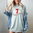 Number 7 Years Baseball 7TH Birthday Women's Comfort Colors T-Shirt Denim Number 7 Years Baseball 7TH Birthday Women's Comfort Colors T-Shirt Denim