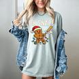 Oh Snap Gingerbreadman Christmas Baseball Humor Women's Comfort Colors T-Shirt Denim