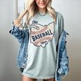 Ohio Baseball Mom Women's Comfort Colors T-Shirt Denim Ohio Baseball Mom Women's Comfort Colors T-Shirt Denim