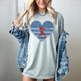 Primitive Patriotic American Baseball Mom Softball Dingers Women's Comfort Colors T-Shirt Denim