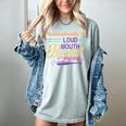 Proud Mama Somebody's Loud Mouth Baseball Mom Ball Women's Comfort Colors T-Shirt Denim