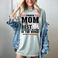 Proud Mom Of An Awesome Baseball Baseball Mom Women's Comfort Colors T-Shirt Denim Proud Mom Of An Awesome Baseball Baseball Mom Women's Comfort Colors T-Shirt Denim
