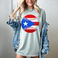Puerto Rico Baseball Flag Boricua Beisbol Fan Gear Women's Comfort Colors T-Shirt Denim