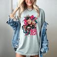 Punk Girl With Anger Kanji And Baseball Bat Women's Comfort Colors T-Shirt Denim Punk Girl With Anger Kanji And Baseball Bat Women's Comfort Colors T-Shirt Denim