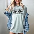Retro Baseball Mama Groovy Baseball Mom Women's Comfort Colors T-Shirt Denim Retro Baseball Mama Groovy Baseball Mom Women's Comfort Colors T-Shirt Denim