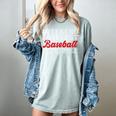 Retro Baseball Mom Mother's Day Weekend Forecast Baseball Premium Women's Comfort Colors T-Shirt Denim