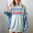 Retro Baseball Mom Mother's Day Weekend Forecast Baseball Women's Comfort Colors T-Shirt Denim Retro Baseball Mom Mother's Day Weekend Forecast Baseball Women's Comfort Colors T-Shirt Denim