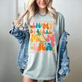Retro Groovy In My Baseball Mom Era Happy Women Premium Women's Comfort Colors T-Shirt Denim