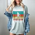 Retro Hit Hard Run Fast Turn Left Baseball Lover Women's Comfort Colors T-Shirt Denim