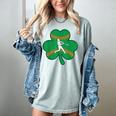 Retro Shamrock Baseball St Patricks Day Men Women Boys Girls Women's Comfort Colors T-Shirt Denim