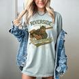 Riverside Ravagers Retro Minor League Baseball Women's Comfort Colors T-Shirt Denim