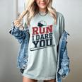 Run I Dare You Baseball Catcher Player Fan Women's Comfort Colors T-Shirt Denim Run I Dare You Baseball Catcher Player Fan Women's Comfort Colors T-Shirt Denim