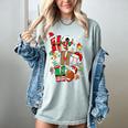 Santa Baseball Football Soccer Pajamas Ho Ho Christmas Xmas Women's Comfort Colors T-Shirt Denim Santa Baseball Football Soccer Pajamas Ho Ho Christmas Xmas Women's Comfort Colors T-Shirt Denim