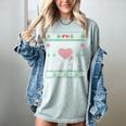 Santa Loves Baseball Moms Ugly Christmas Women's Comfort Colors T-Shirt Denim