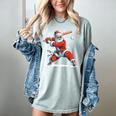 Santa Playing Baseball Christmas Candy Cane Fun Xmas Holiday Women's Comfort Colors T-Shirt Denim