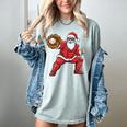 Santa Playing Baseball Baseball Lover Baseballer Xmas Women's Comfort Colors T-Shirt Denim Santa Playing Baseball Baseball Lover Baseballer Xmas Women's Comfort Colors T-Shirt Denim
