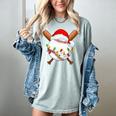 Santa Sports For Men Boys Christmas Baseball Player Women's Comfort Colors T-Shirt Denim Santa Sports For Men Boys Christmas Baseball Player Women's Comfort Colors T-Shirt Denim