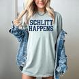 Schlitt Happens NY Bronx I Heart Baseball Apparel Women's Comfort Colors T-Shirt Denim