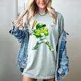Shamrock Playing Baseball St Patricks Day Men Boys Kid Women's Comfort Colors T-Shirt Denim