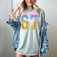 Six Seven Baseball Drip Women's Comfort Colors T-Shirt Denim Six Seven Baseball Drip Women's Comfort Colors T-Shirt Denim