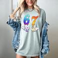 Six Seven Ice Cream Drip Cool Meme 67 Number Baseball Women's Comfort Colors T-Shirt Denim Six Seven Ice Cream Drip Cool Meme 67 Number Baseball Women's Comfort Colors T-Shirt Denim