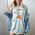 Skeleton Batting Baseball Halloween Women's Comfort Colors T-Shirt Denim Skeleton Batting Baseball Halloween Women's Comfort Colors T-Shirt Denim