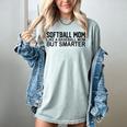 Softball Mom Like A Baseball Mom But Smarter Women's Comfort Colors T-Shirt Denim Softball Mom Like A Baseball Mom But Smarter Women's Comfort Colors T-Shirt Denim