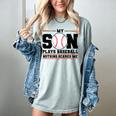 My Son Plays Baseball Nothing Scares Me Baseball Mom Women's Comfort Colors T-Shirt Denim