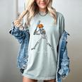 Spooky Season Skeleton Baseball Player Halloween Batter Women's Comfort Colors T-Shirt Denim Spooky Season Skeleton Baseball Player Halloween Batter Women's Comfort Colors T-Shirt Denim