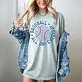 Spring 2024 Season Cute Baseball Mom All Day Everyday Women's Comfort Colors T-Shirt Denim Spring 2024 Season Cute Baseball Mom All Day Everyday Women's Comfort Colors T-Shirt Denim
