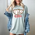 St Louis Leopard Heart Baseball Batter Boys Fan Women's Comfort Colors T-Shirt Denim