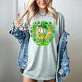 St Patrick Day Baseball Drip Ice Cream Baseball Home Plate Women's Comfort Colors T-Shirt Denim St Patrick Day Baseball Drip Ice Cream Baseball Home Plate Women's Comfort Colors T-Shirt Denim