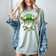 St Patricks Day Baseball Drip Ice Cream Baseball Home Plate Women's Comfort Colors T-Shirt Denim