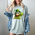 St Patrick’s Day Baseball Shamrock Player Women's Comfort Colors T-Shirt Denim St Patrick’s Day Baseball Shamrock Player Women's Comfort Colors T-Shirt Denim