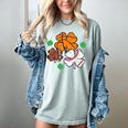 St Patricks Day Shamrock Basketball Baseball Men Boys Kids Women's Comfort Colors T-Shirt Denim St Patricks Day Shamrock Basketball Baseball Men Boys Kids Women's Comfort Colors T-Shirt Denim