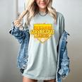 Strike Out Childhood Cancer Boys Baseball Drip Gold Ribbon Women's Comfort Colors T-Shirt Denim