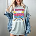 I Survived 100 Days Of School Baseball Cream Drip Boys Women's Comfort Colors T-Shirt Denim I Survived 100 Days Of School Baseball Cream Drip Boys Women's Comfort Colors T-Shirt Denim