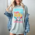 I Survived 100 Days Of School Baseball Drip Students Teacher Women's Comfort Colors T-Shirt Denim I Survived 100 Days Of School Baseball Drip Students Teacher Women's Comfort Colors T-Shirt Denim