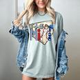 T-Ball Mimi Baseball Mom Game Day Women's Comfort Colors T-Shirt Denim