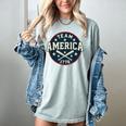 Team America 1776 4th Of July Patriotic Baseball Women's Comfort Colors T-Shirt Denim