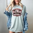 Never Underestimate An Old Man Who Plays Baseball Women's Comfort Colors T-Shirt Denim Never Underestimate An Old Man Who Plays Baseball Women's Comfort Colors T-Shirt Denim