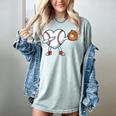 Valentines Day Baseball Ball Heart Dab Boys Kids Men Women's Comfort Colors T-Shirt Denim