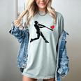 Valentines Day Baseball Batter Silhouette Heart Men Boys Kid Women's Comfort Colors T-Shirt Denim Valentines Day Baseball Batter Silhouette Heart Men Boys Kid Women's Comfort Colors T-Shirt Denim