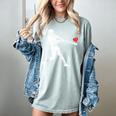 Valentines US Baseball Player Silhouette Heart Women's Comfort Colors T-Shirt Denim Valentines US Baseball Player Silhouette Heart Women's Comfort Colors T-Shirt Denim